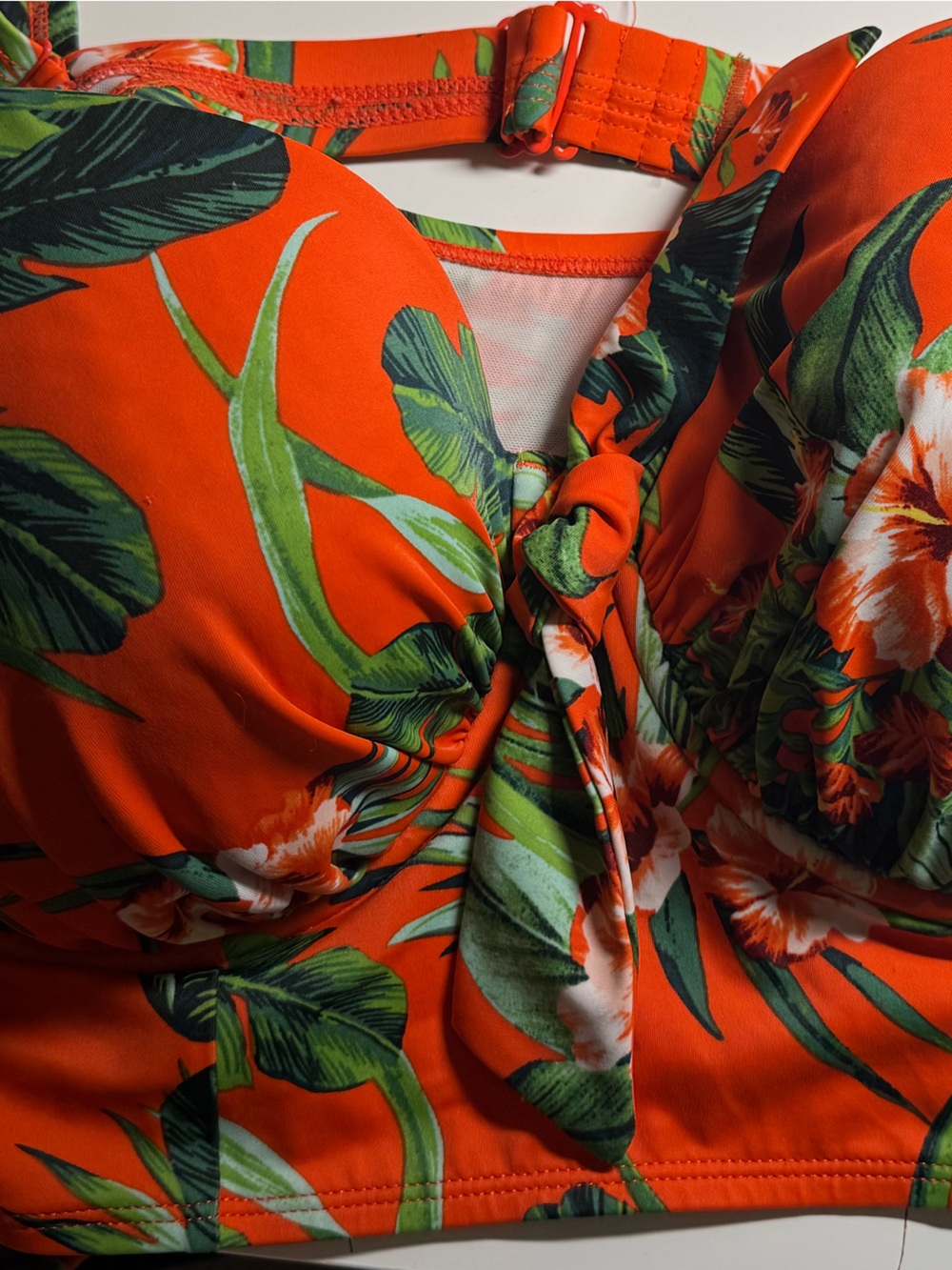 Torrid Orange Tropical Floral Bikini Skirt Set - Picture 14 of 15